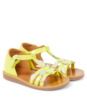 Sandalen Poppy Multi Daisy aus Leder | Pom d'Api