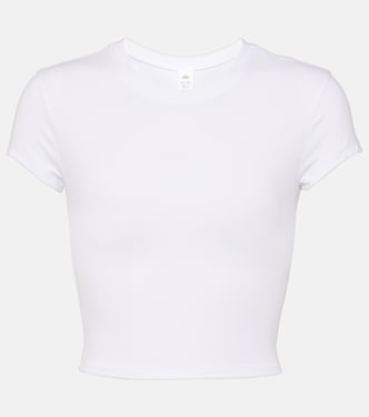 Alosoft cropped jersey T-shirt | Alo Yoga