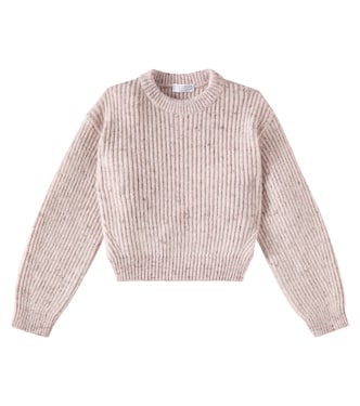 Wool and mohair-blend tweed sweater | Brunello Cucinelli Kids