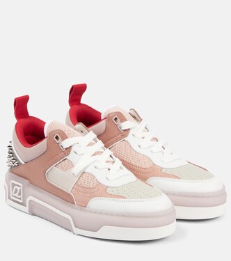 Panelled embellished leather sneakers | Christian Louboutin