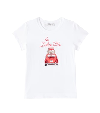 Cotton-blend jersey T-shirt | Monnalisa