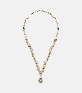 Blossoms Baby Medium 18kt gold (750/1000) pendant necklace with diamonds  | FoundRae