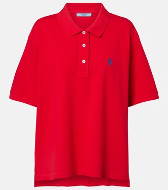 Logo cotton piqué polo shirt | Prada
