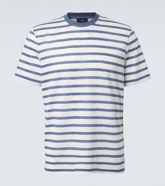 Striped linen and cotton T-shirt | Dunhill