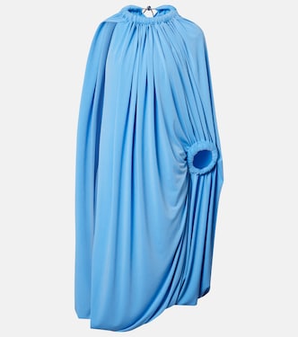 Caped draped smocked midi dress | Coperni