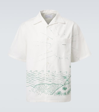 Printed cotton bowling shirt | Prada