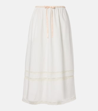 Alma lace-trimmed midi skirt | Posse