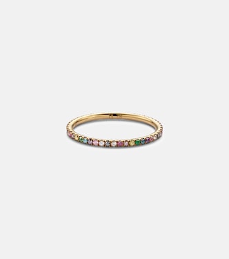 18kt gold ring with gemstones | Ileana Makri