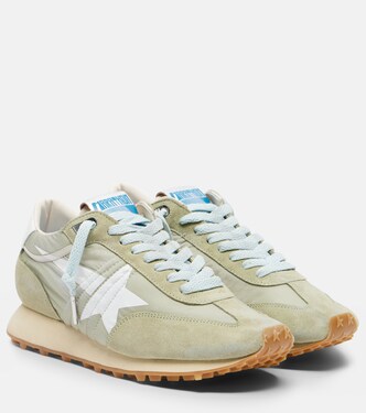 Running Marathon suede-trimmed sneakers | Golden Goose