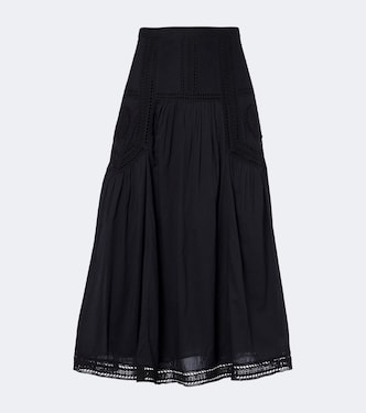 Alice embroidered tiered cotton midi skirt | Ulla Johnson
