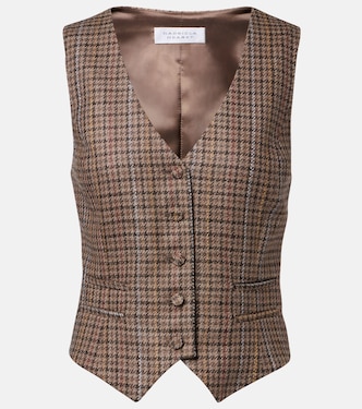 Coleridge houndstooth wool and silk vest | Gabriela Hearst