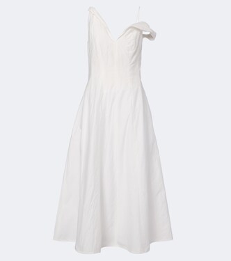 Off-shoulder cotton-blend midi dress | Róhe