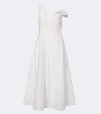 Vestido midi en mezcla de algodón | Róhe