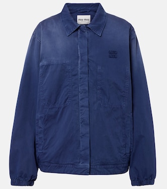 Cotton twill blouson jacket | Miu Miu