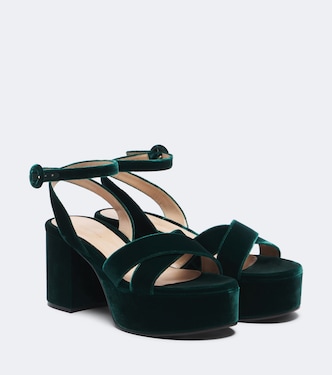 Velvet platform sandals | Gianvito Rossi