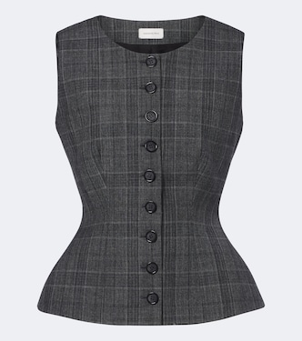 Checked virgin wool top | Magda Butrym
