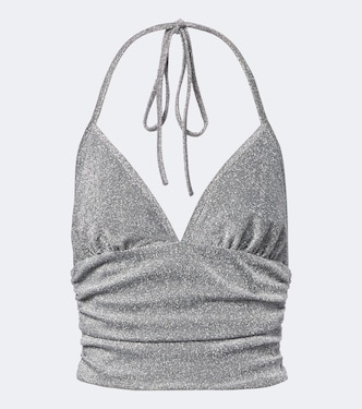 Ruched halterneck lamé top | Dolce&Gabbana
