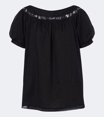 Top Marilyn aus Baumwolle mit Spitze | Posse