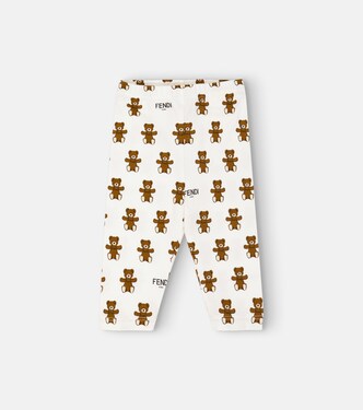 Baby printed cotton-blend leggings | Fendi Kids