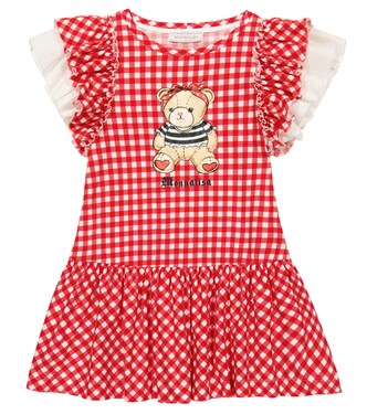 Gingham jersey dress | Monnalisa