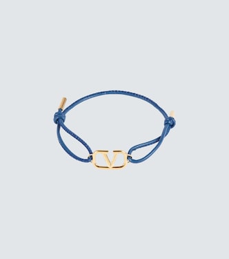 VLogo Signature leather bracelet | Valentino Garavani