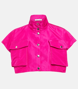 Cropped satin jacket | LaQuan Smith