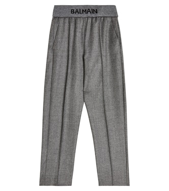 Logo wool pants | Balmain Kids