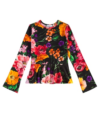 Floral jersey top | Dolce&Gabbana Kids
