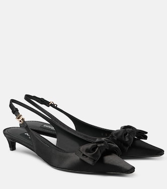 Slingback-Pumps aus Satin | Dolce&Gabbana