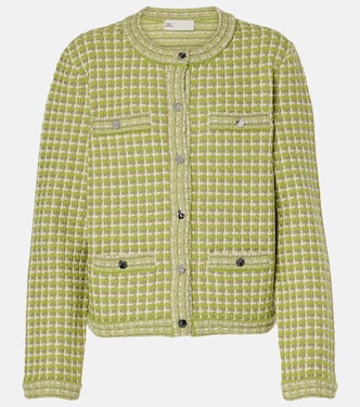 Knitted checked jacket | Tory Burch
