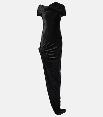Lola asymmetric velvet gown | Rick Owens