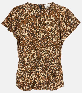 Tullya leopard-print silk-blend top | Isabel Marant