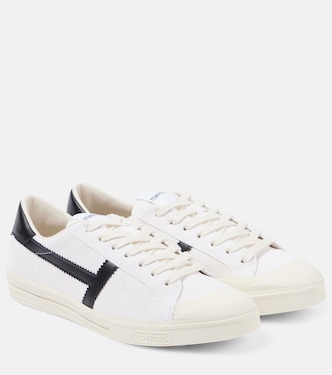 Logo leather sneakers | Tom Ford