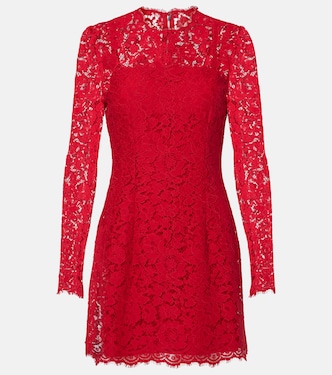 Cotton-blend lace minidress | Dolce&Gabbana