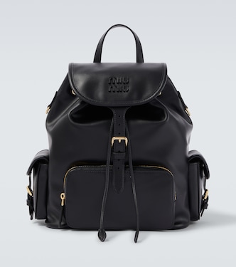 Leather backpack | Miu Miu
