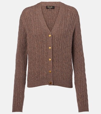 Treccia cable-knit cashmere cardigan | Loro Piana