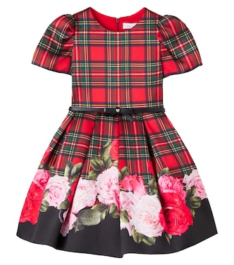 Floral tartan dress | Monnalisa