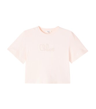 T-Shirt aus Baumwoll-Jersey | Chloé Kids