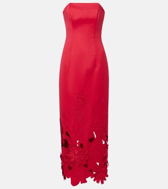 Rayna floral-appliqué maxi dress | Leo Lin