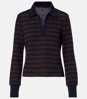 Kamal striped polo sweater | Veronica Beard