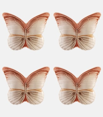 Set of 4 ceramic bread plates by Claudia Schiffer | Bordallo Pinheiro