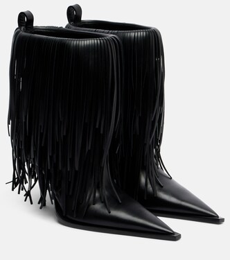 Avenue Fringe leather ankle boots | Balenciaga