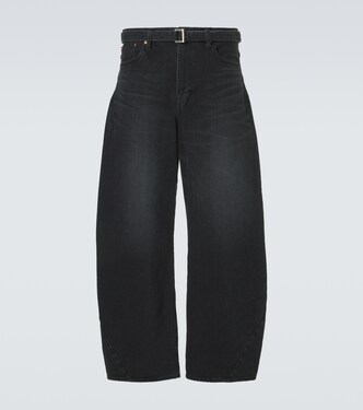Belted barrel-leg jeans | Sacai