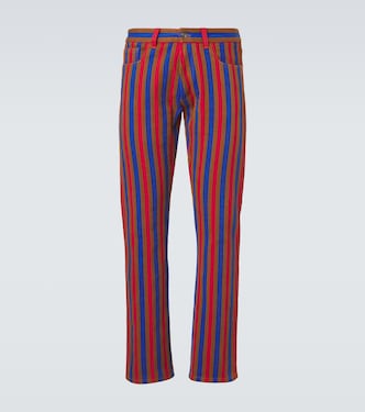 Striped straight jeans | Versace