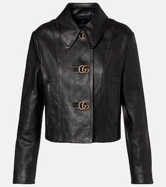 Double G leather jacket | Gucci