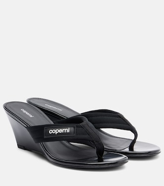 Logo wedge thong sandals | Coperni
