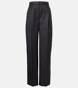 Checked wool wide-leg pants | Prada