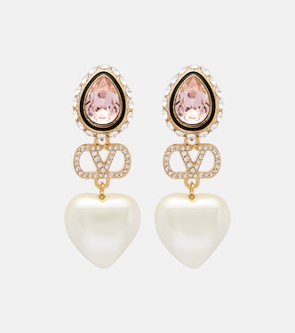VLogo embellished drop earrings | Valentino