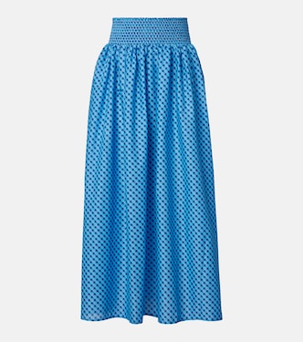 Millie plaid cotton maxi skirt | Montce