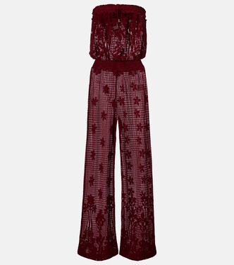 Viv cotton-blend lace jumpsuit | Melissa Odabash